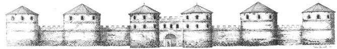 Kellmünz (D), Rekonstruktion der Ostmauer des spätrömischen Kastells